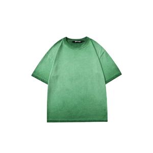 T-shirt lourd surdimensionné en coton lavé avec logo personnalisé en gros d'usine - Product Image 1