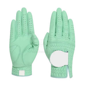 Guantes de golf de piel de oveja con tela transpirable, con logo personalizado, para mano izquierda y derecha, para hombre. - Product Image 2