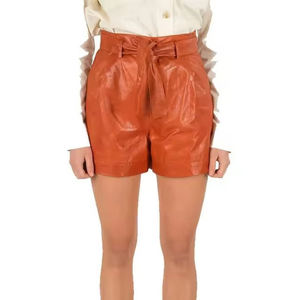 Shorts en cuir de vache véritable sur mesure pour femmes, fabrication OEM professionnelle, vente en gros, plusieurs couleurs et tailles. - Product Image 1