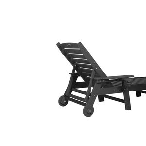 Set di 2 Sdraio Oversize in HDPE con 5 Posizioni e Portabicchieri, Lettini da Esterno con Ruote - Product Image 3