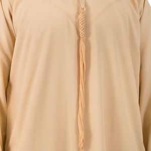 2025 Traditional Muslim Casual Long Sleeve Islamic Clothing Saudi Oman <b>Men</b> <b>Thobe</b> Quality Arabic Dubai Cotton <b>Men's</b> Jubba - Product Image 4