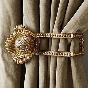 Attache de rideau intemporelle en métal, attache de rideau de luxe, support de rideau de fenêtre pour la maison et l'hôtel, en laiton et aluminium - Product Image 4