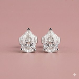 Trendy Design Pear Cut Diamond <b>Earrings</b> Lab Created Diamond Ring <b>Fine</b> Jewelry for Women's from Indian Supplier & Manufacturer - Product Image 1