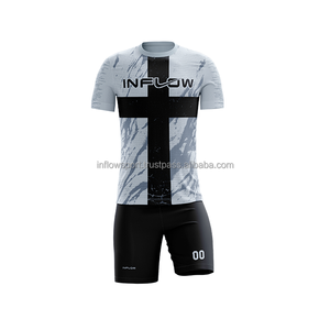 Customizable Soccer Jersey Shirts Custom Logo Applique Breathable Heat-Transfer Printed 100% <b>Polyester</b> Unisex Adult Sportswear - Product Image 2