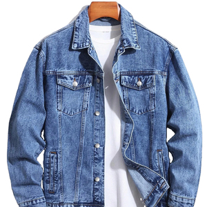 Chaqueta Vaquera de Mezclilla para Hombre de Alta Calidad, Nueva Chaqueta Larga de Lana y Algodón, Estilo Casual, Venta al Por Mayor OEM para Hombres - Product Image 1