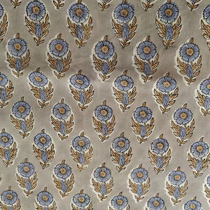 100% algodón puro indio Floral mano bloque impreso tela nueva Floral mano bloque estampado para mujer/niño colchón/cortina - Product Image 1