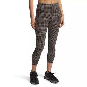 High Waist Checkered Yoga <b>Leggings</b> Women Calf-Length <b>Seamless</b> Stretch Workout Pants Elastic Waist Four-Way Stretch Activewear - Product Image 1