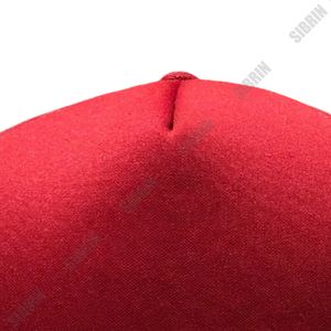 SIBRIN Custom Logo Unisex 6-Panel Baseball <b>Cap</b> Red Beige Mesh <b>Cap</b> Color Cotton Twill Fabric Premium Baseball Hat <b>Flat</b> Brim - Product Image 5