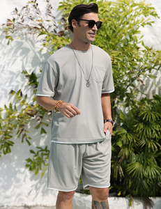 Conjunto Casual de Verano para Hombre, 2 Piezas, Camiseta de Manga Corta y Pantalones Cortos, Ropa Deportiva para Gimnasio - Product Image 3