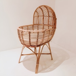 Lit bébé rond en rotin, lit confortable pour nouveau-né, berceau de qualité supérieure pour enfant - Product Image 3