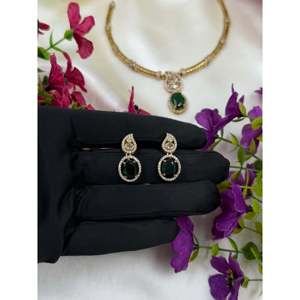 Indian Ethnic Brass Casual <b>Bridal</b> <b>Jewelry</b> <b>Sets</b>-Kamya Victorian Gold Plated Wedding Hasli Necklace <b>Set</b> - Product Image 4