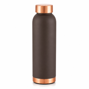 Bouteille d'eau élégante en cuivre brun finition mate, réutilisable, anti-fuite, pour la maison, le bureau, les voyages, le sport, l'usage quotidien, cadeau - Product Image 1