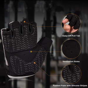 Gants de cyclisme avec coussinets pour une adhérence accrue, flexibles, confortables, légers, pour les activités de plein air, gants de cyclisme à porter toute l'heure. - Product Image 2