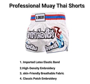 Wholesale Muay Thai Fight <b>Shorts</b> With Embroidery Mma Boxing Training <b>Shorts</b> Custom Logo Mma <b>Grappling</b> Jiujitsu <b>Grappling</b> <b>Short</b> - Product Image 2