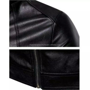 แจ็กเก็ตหนังผู้ชายทรงพอดีตัว - Product Image 2