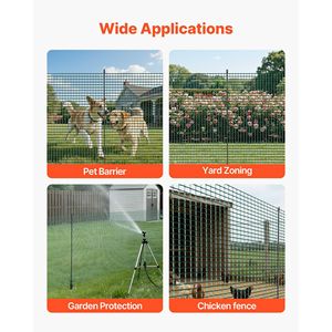 Rete di sicurezza per giardino 3.9 x 98.4 FT, recinzione temporanea con pali e picchetti a doppia punta, recinzione in rete di plastica per Guy R - Product Image 6