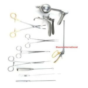 ชุดเครื่องมือทางนรีเวชขายส่ง BISONS ทำจากสแตนเลส ประกอบด้วยสเปคูลา คีม กรรไกร หัววัดขนาดมดลูก ได้รับมาตรฐาน CE ISO - Product Image 2