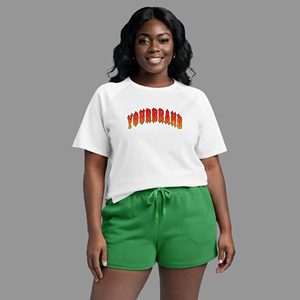 OEM/ODM 100% cotton Custom embroidered logo Summer casual wear Top & Short <b>Set</b> for Women Loose Fit 2 tone ladies 2 Piece <b>Set</b> - Product Image 1