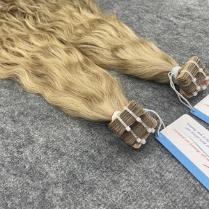Extensions de cheveux naturelles ondulées à bandes adhésives, très tendance, diverses couleurs, prêtes à être expédiées, 100% cheveux humains vietnamiens de haute qualité - Product Image 2