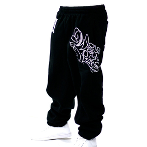 Casual Style 100% Polyester Micro Fibre <b>Trousers</b> <b>Black</b> Gray Plus Size Lightweight Drawstring Flat Mid High Quality <b>Plain</b> Dyed - Product Image 1