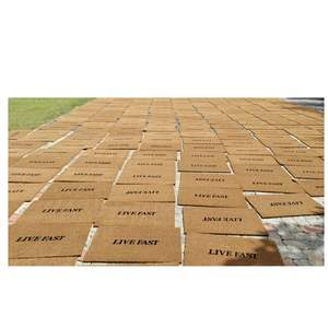 Tapis de porte en fibre de coco de qualité supérieure, antidérapant, avec dos en PVC, design touffeté fait à la main, lavable pour la maison et le bureau - Product Image 2