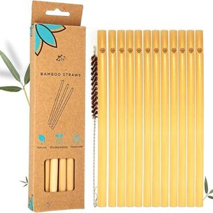 Pajita de Bambú Reutilizable y Ecológica, Solución Sostenible y Biodegradable para Beber, 200 mm de Largo, 6 mm de Diámetro Interior, Vietnam - Product Image 1