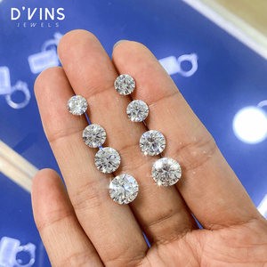 เพชรคุณภาพมาตรฐานเพาะเลี้ยงในห้องปฏิบัติการ สี D ขนาด 0.5 กะรัต 1 กะรัต 1.5 กะรัต 2.0 กะรัต 3 กะรัต รูปทรงกลมเจียระไนแบบบริลเลียนท์ แหล่งกำเนิดเมืองสุรัต สำหรับทำเครื่องประดับ - Product Image 4