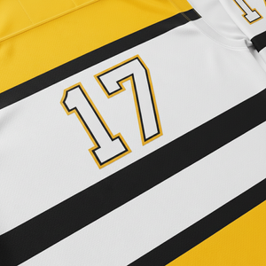 Maßgeschneidertes Eishockey-Trikot Atmungsaktives Mesh-Polyester Sublimationsdruck V-Ausschnitt Langarm Unisex OEM ODM Großhandelslieferant - Product Image 5