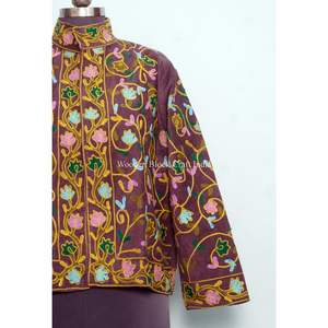 Veste brodée de style vintage de qualité supérieure avec motifs artistiques pour femmes, élégante pour un usage quotidien, disponible dans toutes les tailles - Product Image 2