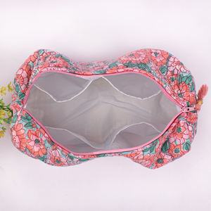 Trousse de Maquillage Réutilisable Écologique à Motifs Floraux, Pochette de Voyage Multifonctionnelle à Fermeture Éclair, Ensemble de Sacs Organisateurs Cosmétiques Durables - Product Image 5