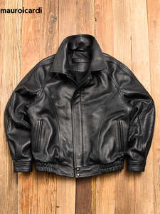 Chaqueta de Cuero PU para Hombre GURUNA-Z-INDUSTRY de Primera Calidad, para Todas las Temporadas, con Cuello de Cierre de Cremallera, Diseño de Bloques de Color y Manga Larga - Product Image 4