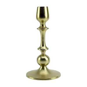 Gold <b>Brass</b> Metal Taper <b>Lantern</b> Thin Stem Square Dish Base Table Centerpiece Eco-Friendly Heat Resistant Handmade - Product Image 4