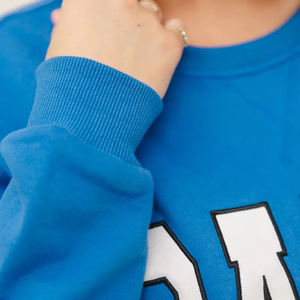 เสื้อสเวตเชิ้ตผู้หญิงปักลายตัวอักษร NY Paris คอกลม ทรงปกติ ผ้าฝ้ายถัก 100% เสื้อกันหนาวสำหรับฤดูใบไม้ร่วง - Product Image 2