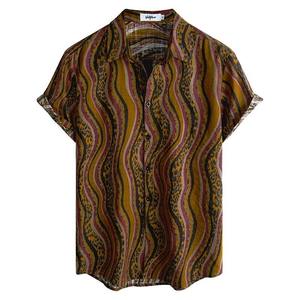 Hot Selling Men Summer Cotton <b>Polyester</b> Vacation Hawaiian <b>Shirt</b> Breathable Aloha Digital Printed <b>Shirt</b> OEM Manufacturer - Product Image 2