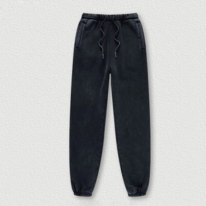Men's <b>Black</b> Corduroy Sweatpants Elastic Waist Drawstring Side Pockets Casual Autumn Wear Breathable Midweight <b>Pants</b> - Product Image 1