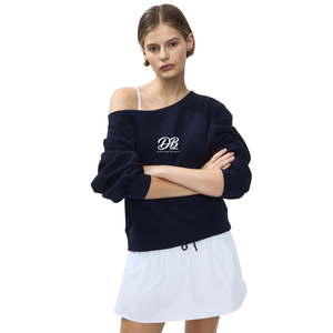 Sweat-shirt décontracté à épaules dénudées pour femme, coupe ample, manches longues, style streetwear, pour le quotidien, vente en gros - Product Image 1