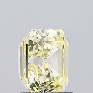 Pierre précieuse en vrac, étincelante, exquise, de luxe, pour la joaillerie fine, diamant de laboratoire de couleur jaune intense, taille émeraude, fantaisie, certifié CVD - Product Image 3