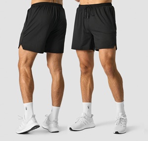 Men's Casual Summer Sports Shorts Oxford Mid Elastic Waist Loose Fit Solid Quick Dry Breathable Zipper Fly Knee Length - Product Image 5