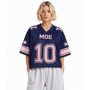 Maillot de football américain en maille respirante de haute qualité, style universitaire, streetwear, t-shirt de football, personnalisable avec logo OEM en gros - Product Image 1
