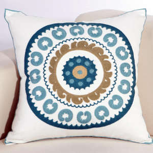 Housse de coussin carrée en coton imprimé, fabrication indienne, pour canapé, salon, disponible au meilleur prix - Product Image 5