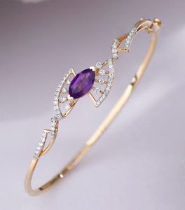 Natural Tourmaline <b>Bracelet</b> S925 Sterling Silver Bangle Oval Cut Gemstone Chain Link Jewelry Marquise <b>Amethyst</b> Gold Women's Gift - Product Image 4