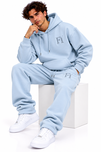 Conjunto Deportivo de Dos Piezas para Hombre, Sudadera con Capucha y Pantalones de Chándal de Forro Polar Personalizados, Estilo Urbano, Talla Grande - Product Image 4