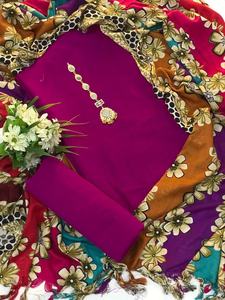 2022 dernière robe de vente chaude indienne pakistanaise Salwar Kameez en lin Marina pour les occasions spéciales d'été - Product Image 5