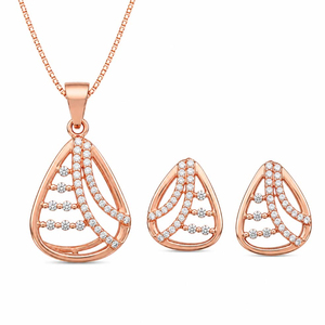 Conjunto de Collar y Pendientes de Plata 925 con Moissanita en Forma de Gota de Agua, Joyería de Lujo para Mujer, Corte Brillante Redondo con Engaste de Canal - Product Image 5