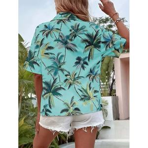 Women's Hawaiian Shirt Loose <b>Top</b> <b>Rose</b> Print Shirts for Men Shirt Men Women Tee Breathable Summer Aloha - Product Image 4
