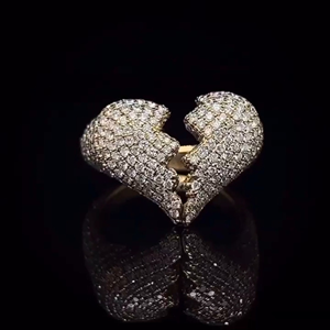Anillos de Plata 925 con Incrustaciones de Diamantes, Anillos Hip Hop Adornados con Diamantes Moissanite de Claridad VVS - Product Image 4