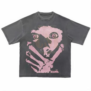 Camiseta de Verano para Hombre, de Algodón de Primera Calidad, Estilo Vintage, con Estampado de Diamantes, Manga Corta, Talla Grande - Product Image 1