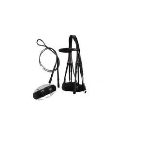 Brida de Cuero Genuino de Alta Calidad con Riendas Acolchadas y Cabezal Inglés para Entrenamiento y Competición Ecuestre FAB International - Product Image 1