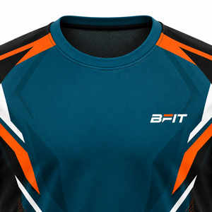 <b>Geometric</b> Pattern Short Sleeve T-<b>Shirt</b> Slim Fit Quick Dry Polyester Sporty O-Neck Design - Product Image 2