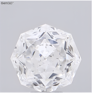 Diamant de laboratoire antique taille octogonale, motif étoilé unique, style vintage géométrique, 5,15 carats, finition polie, personnalisé D Gleam - Product Image 1